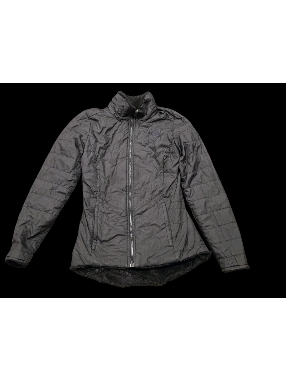 The North Face Women’s Black Quilted Reversible Jacket Coat Size XS